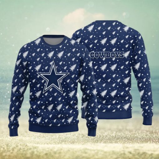 Dallas Cowboys Christmas Pine Tree Patterns Pattern Knitted Sweater