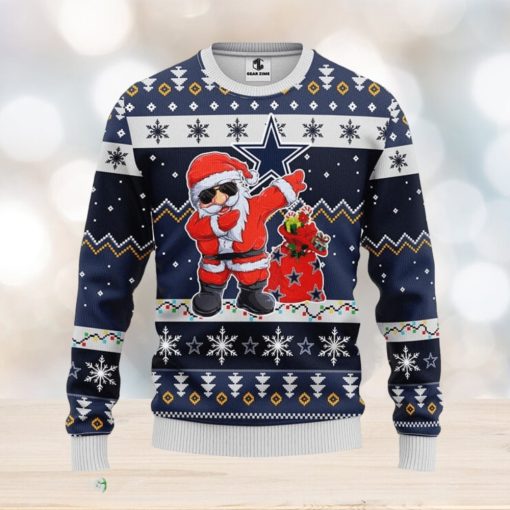 Dallas Cowboys Dabbing Santa Claus Christmas Ugly Sweater Sport Christmas Gift Ideas