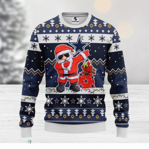 Dallas Cowboys Dabbing Santa Claus Christmas Ugly Sweater Sport Christmas Gift Ideas