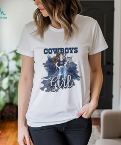 Dallas Cowboys Women's Deep V Neck T-Shirt Summer Casual Loose Tee Tops Gift