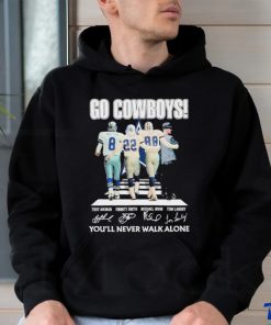 Dallas Cowboys Go Cowboys You’ll Never Walk Alone signatures shirt