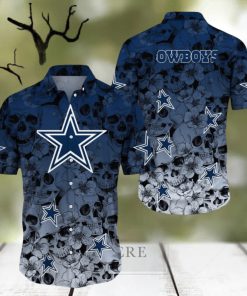 Dallas Cowboys NFL Smoke Skull Hawaiian Shirt Halloween Gift For Fans