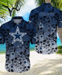 Dallas Cowboys Halloween Aloha Skull 3D Hawaiian Shirt For Fans Gift Christmas Men And Women