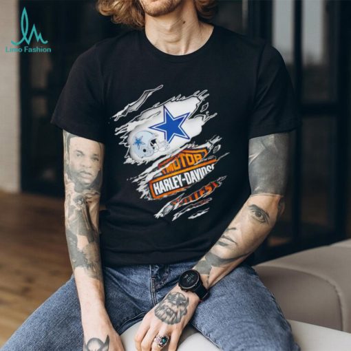 Dallas Cowboys Harley Davidson scratch shirt