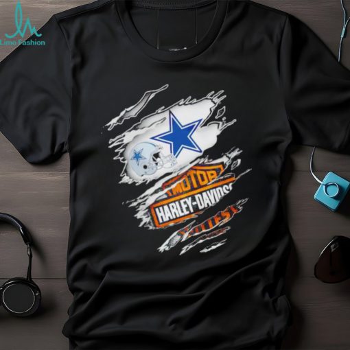 Dallas Cowboys Harley Davidson scratch shirt