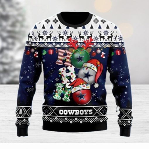 Dallas Cowboys Ho Ho Ho Ugly Christmas Sweater Unique Gift For Men And Women