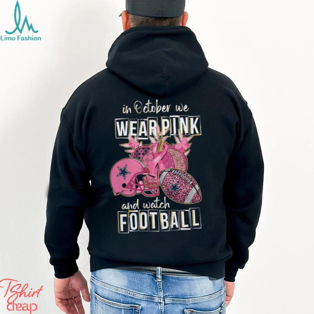 In october we wear Dallas Cowboys pink shirt - Kingteeshop