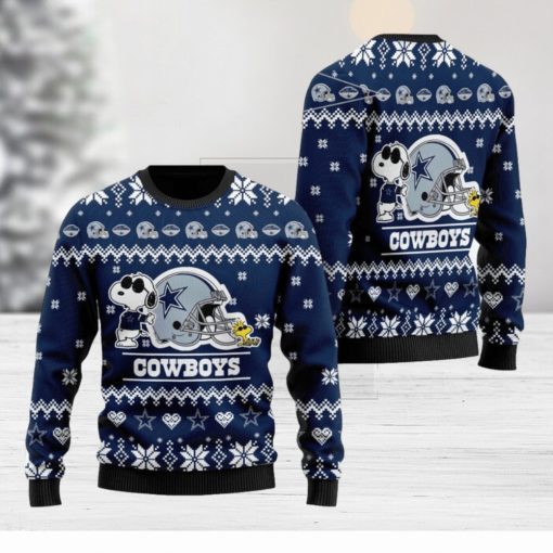 Dallas Cowboys NFL Cute The Snoopy Show Football Helmet Ugly Christmas Sweater