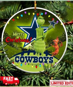 Dallas Cowboys NFL Funny Grinch Christmas Ornament