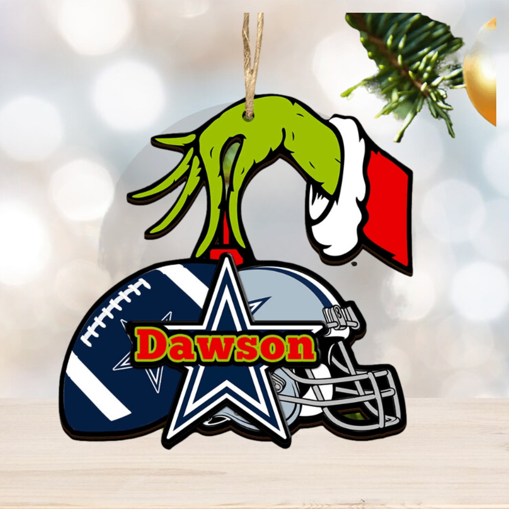 Dallas Cowboys NFL Grinch Personalized Ornament SP121023105ID03 Dallas Cowboys NFL Grinch Personalized Ornament SP121023105ID03