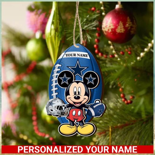 Dallas Cowboys Personalized Your Name Mickey Mouse And NFL Team Ornament SP161023168ID03