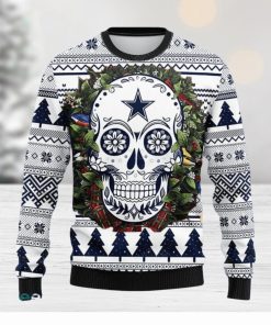 Dallas Cowboys Skull Flower Ugly Christmas Special Gift Men Women, hoodie, sweater, long sleeve and tank top Dallas Cowboys Skull Flower Ugly Christmas Special Gift Men Women