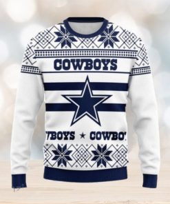 Dallas Cowboys Snowflake Christmas ugly weater