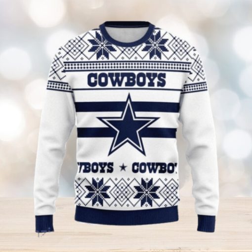 Dallas Cowboys Snowflake Christmas  ugly weater