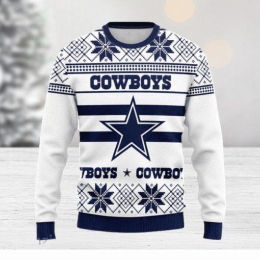 Dallas Cowboys Snowflake Christmas  ugly weater