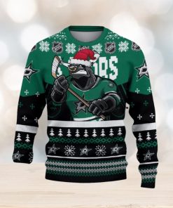 Dallas Stars Funny Ugly Christmas Sweater Angry For Men And Women Custom Name Gift Fans