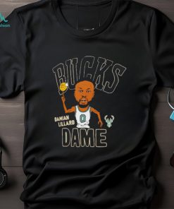 Damian Lillard Milwaukee Bucks play basketball cartoon shirt