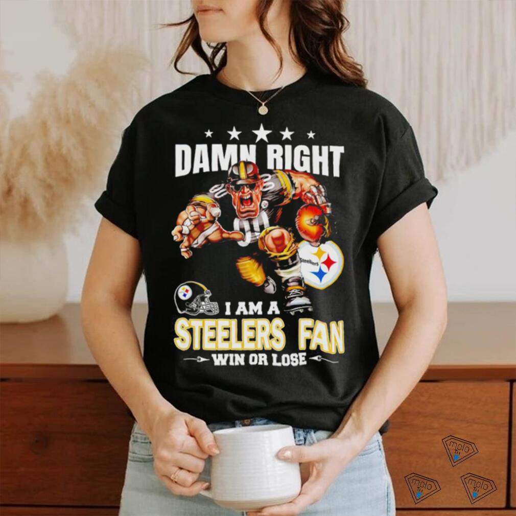 Pittsburgh Steelers Damn Right NFL Jersey Shirt Skull Custom