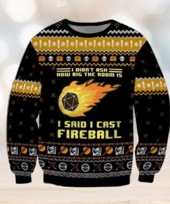 DandD I Said I Cast Fireball Ugly Christmas Sweater