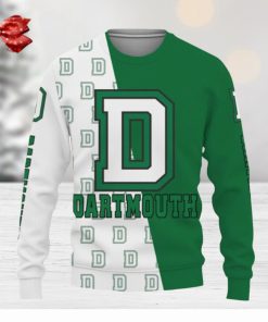 Dartmouth Big Green Sports American Football Knitted Christmas 3D Sweater Gift Holidays