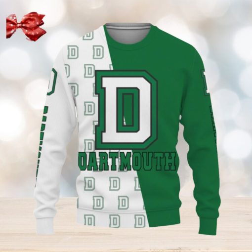 Dartmouth Big Green Sports American Football Knitted Christmas 3D Sweater Gift Holidays