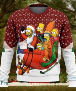 Dashing Through The Snow The Simpsons Ugly Christmas Sweaters 3D Super Hot