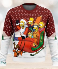 Dashing Through The Snow The Simpsons Ugly Christmas Sweaters 3D Super Hot