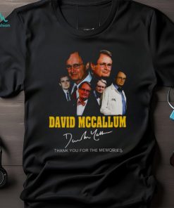 David mccallum signature thank you for the memories shirt