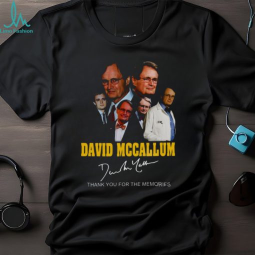 David mccallum signature thank you for the memories shirt