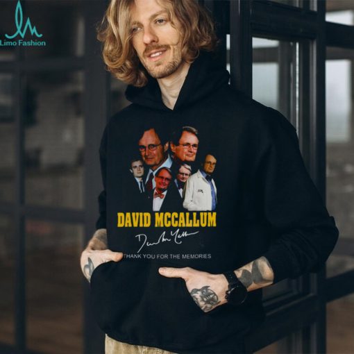 David mccallum signature thank you for the memories shirt