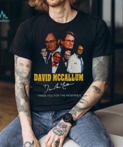 David mccallum signature thank you for the memories shirt
