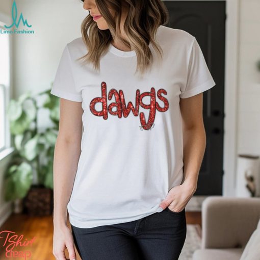 Dawgs faux sequin embroidery Shirt