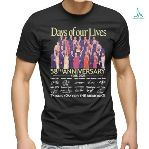 Days Of Our Lives 58th Anniversary 1965 – 2023 Thank You For The Memories T Shirt