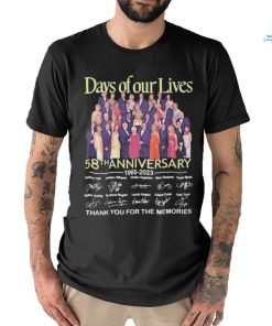 Days Of Our Lives 58th Anniversary 1965 – 2023 Thank You For The Memories T Shirt