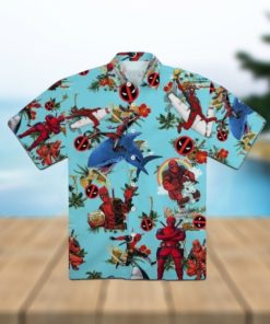 Deadpool Hawaiian Shirt And Shorts Mens Wade Wilson Marvel Comics Film Aloha Shirts Deadpool Movie Halloween Costumes Ryan Reynolds Deadpool 2 3 Button Up Shirt