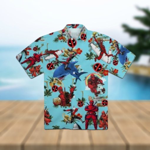 Deadpool Hawaiian Shirt And Shorts Mens Wade Wilson Marvel Comics Film Aloha Shirts Deadpool Movie Halloween Costumes Ryan Reynolds Deadpool 2 3 Button Up Shirt