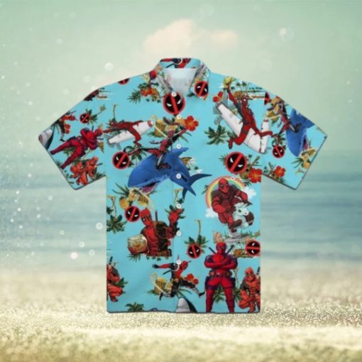 Deadpool Hawaiian Shirt And Shorts Mens Wade Wilson Marvel Comics Film Aloha Shirts Deadpool Movie Halloween Costumes Ryan Reynolds Deadpool 2 3 Button Up Shirt