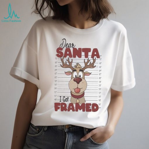 Dear Santa I God Framed Reindeer Christmas Shirt
