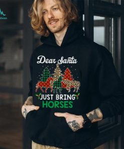 Dear Santa Just Bring Horses Christmas Tree ELF Leopard Christmas Horse Classic T Shirt
