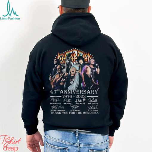 Def Leppard Hard Rock 47th Anniversary 1976 – 2023 Thank You For The Memories Unisex T Shirt