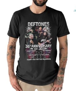 Deftones 36th Anniversary 1988 2024 Thank You for the memories signatures Shirt