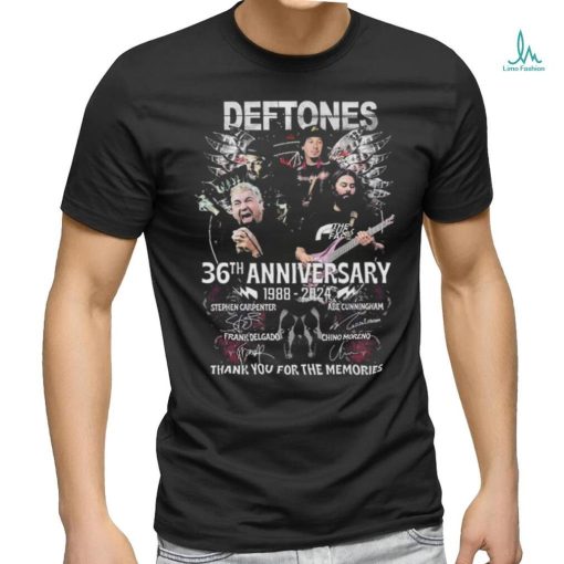 Deftones 36th Anniversary 1988 – 2024 Thank You For The Memories T Shirts