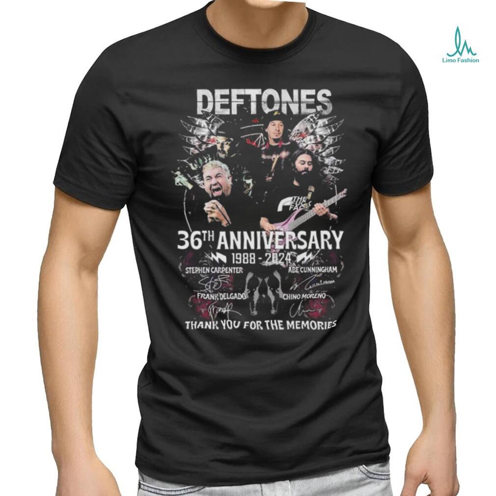 Deftones 36th Anniversary 1988 – 2024 Thank You For The Memories T Shirts Deftones 36th Anniversary 1988 – 2024 Thank You For The Memories T Shirts