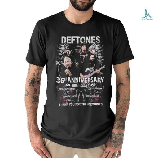 Deftones 36th Anniversary 1988 – 2024 Thank You For The Memories T Shirts
