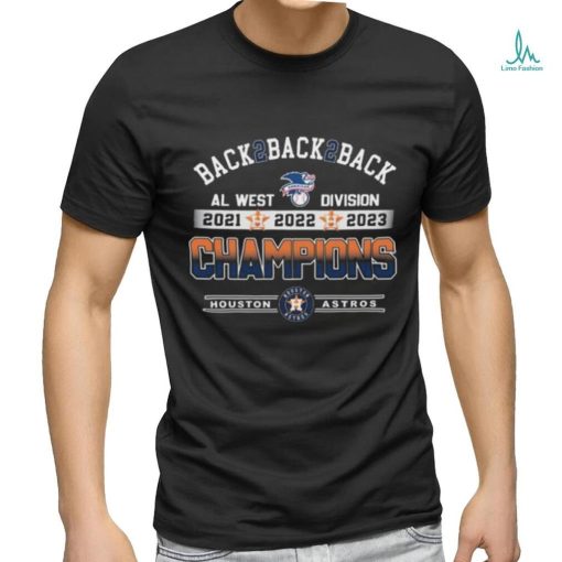 Degisn houston Astros Al West Division Back 2 Back 2 Back 2021 2022 2023 Champions shirt