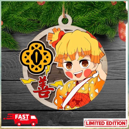 Demon Slayer Zenitsu Agatsuma Christmas Tree Decorations Xmas Gift For Fans Ornament