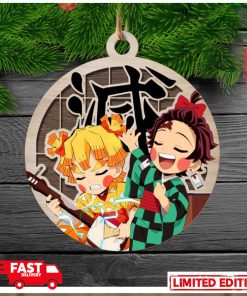 Demon Slayer Zenitsu Agatsuma x Tanjiro Kamado Christmas Tree Decorations Ornament