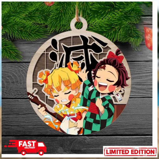 Demon Slayer Zenitsu Agatsuma x Tanjiro Kamado Christmas Tree Decorations Ornament