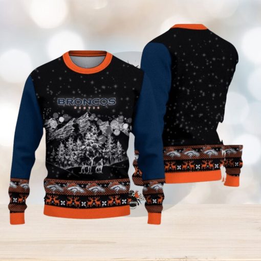 Denver Broncos Christmas Mountain Hot Trending Ugly Sweater For Fans