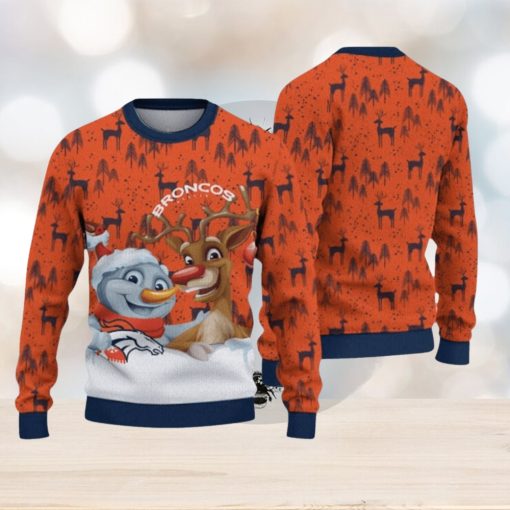 Denver Broncos Christmas Reindeer Hot Trending Ugly Sweater Ideal Gift For Fans